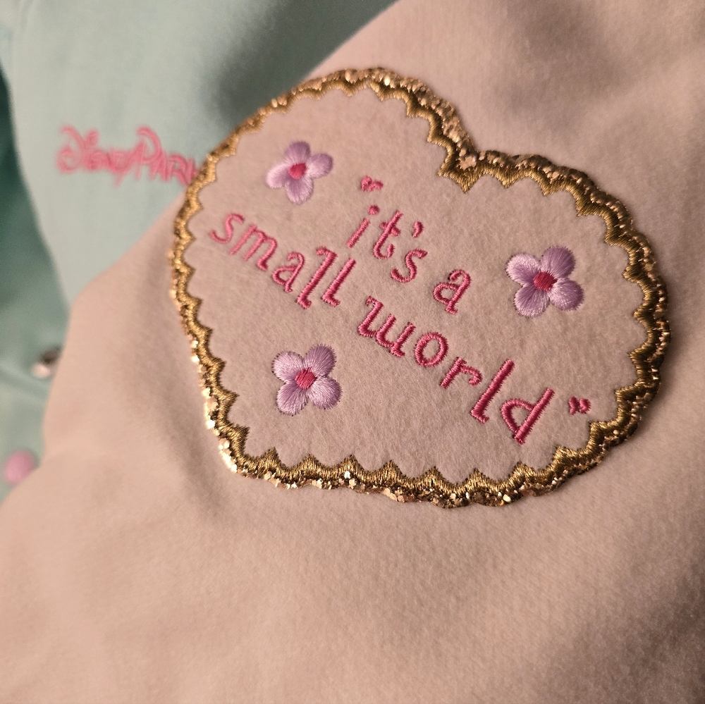 New Stoney Clover Lane Small World Varsity Jacket Coat Disney Embroidery Patch - Picture 4 of 10
